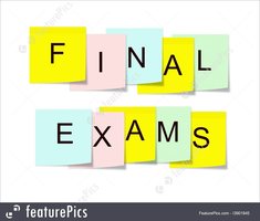 FINALS SCHEDULE