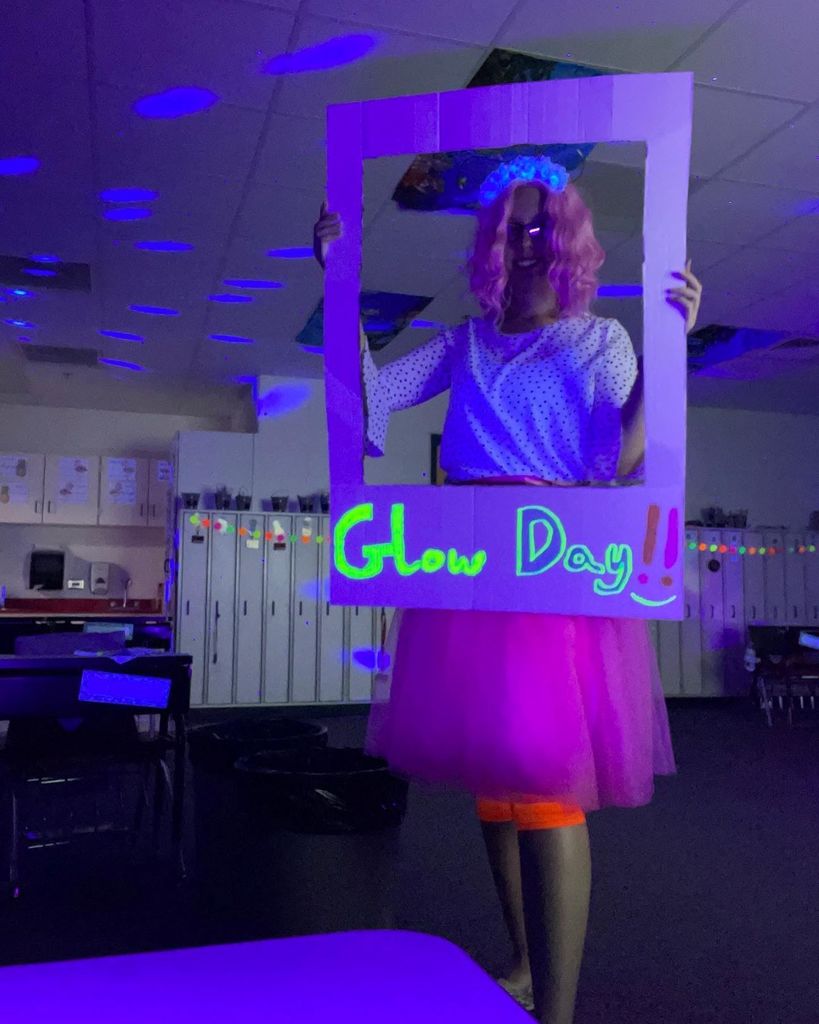 Glow Day in Miss Hahn's 4th grade class.